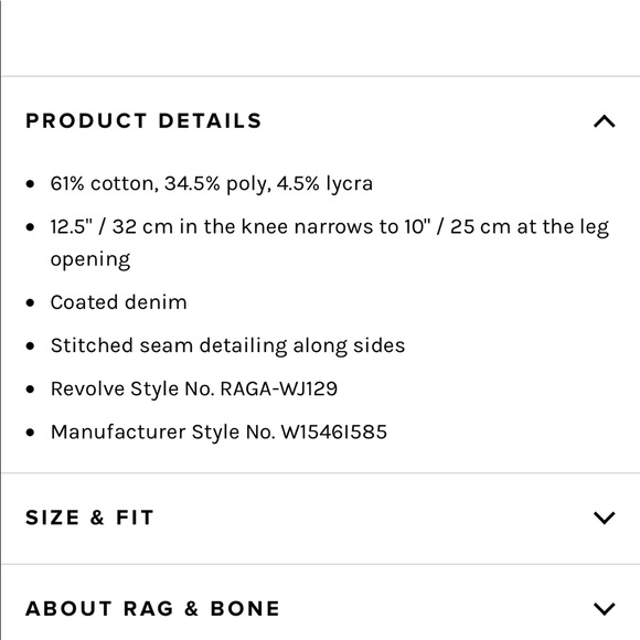 Rag and Bone Split Separating Jeans in Shoreditch - Picture 6 of 13